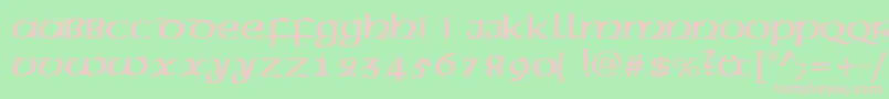 Mcleudc Font – Pink Fonts on Green Background