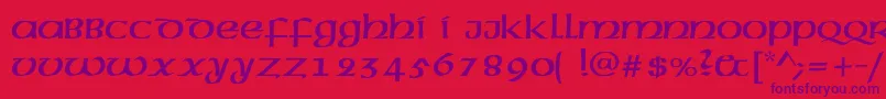 Mcleudc Font – Purple Fonts on Red Background