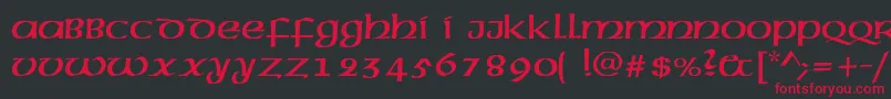 Mcleudc Font – Red Fonts on Black Background