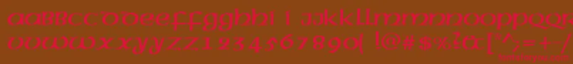 Mcleudc Font – Red Fonts on Brown Background
