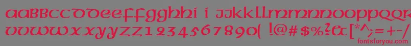 Mcleudc Font – Red Fonts on Gray Background