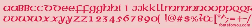 Mcleudc Font – Red Fonts on Pink Background