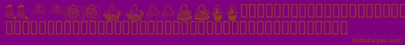 Fonte KrEasterBaskets – fontes marrons em um fundo roxo