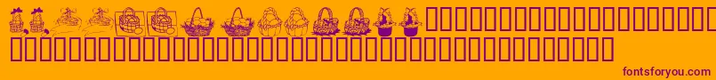 KrEasterBaskets Font – Purple Fonts on Orange Background