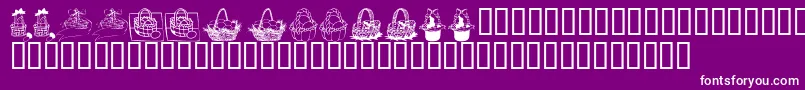 KrEasterBaskets Font – White Fonts on Purple Background