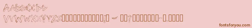 SriPapan-fontti – ruskeat fontit vaaleanpunaisella taustalla