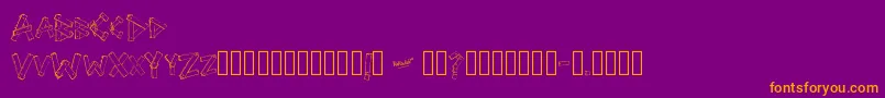 SriPapan-fontti – oranssit fontit violetilla taustalla