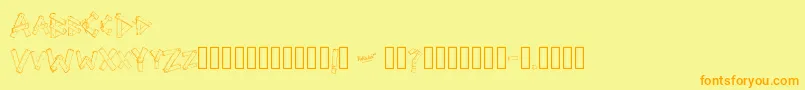 fuente SriPapan – Fuentes Naranjas Sobre Fondo Amarillo