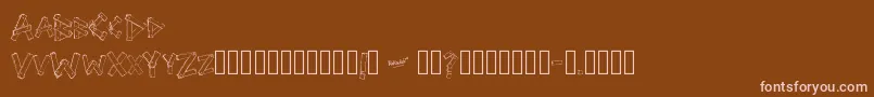 SriPapan Font – Pink Fonts on Brown Background
