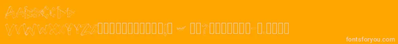 フォントSriPapan – オレンジの背景にピンクのフォント