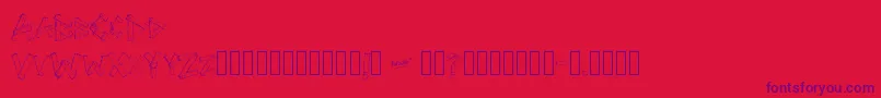 SriPapan Font – Purple Fonts on Red Background
