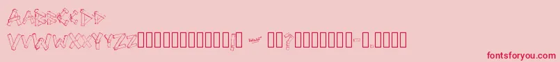 SriPapan Font – Red Fonts on Pink Background
