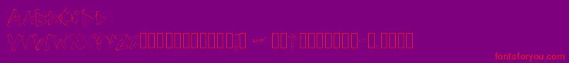 SriPapan-fontti – punaiset fontit violetilla taustalla