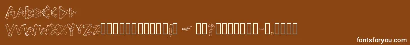 フォントSriPapan – 茶色の背景に白い文字
