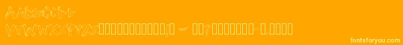 SriPapan Font – Yellow Fonts on Orange Background