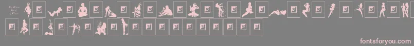 Шрифт SexySilouetteStencils – розовые шрифты на сером фоне