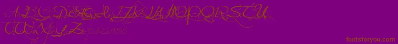 Onedaybeforerain Font – Brown Fonts on Purple Background