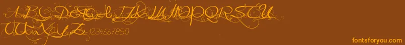 More about Onedaybeforerain Font Onedaybeforerain Font – Orange Fonts on Brown Background