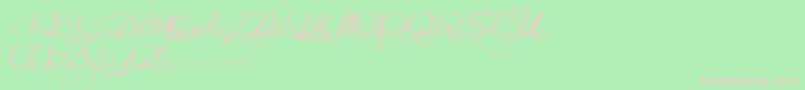 Onedaybeforerain-Schriftart – Rosa Schriften auf grünem Hintergrund