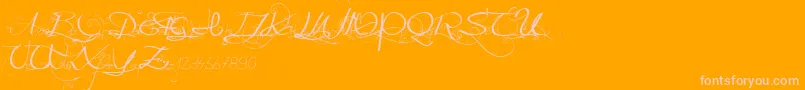 Onedaybeforerain Font – Pink Fonts on Orange Background