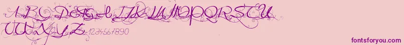 Onedaybeforerain Font – Purple Fonts on Pink Background