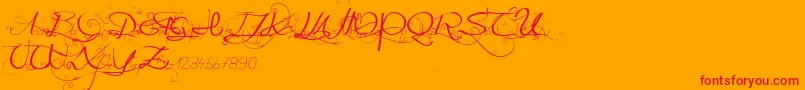Onedaybeforerain Font – Red Fonts on Orange Background