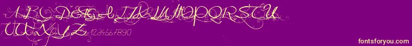 More about Onedaybeforerain Font Onedaybeforerain Font – Yellow Fonts on Purple Background