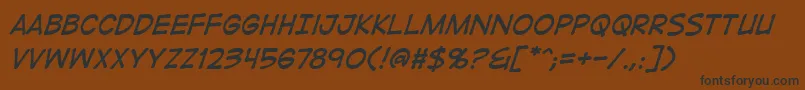 DigitalstripbbItal Font – Black Fonts on Brown Background
