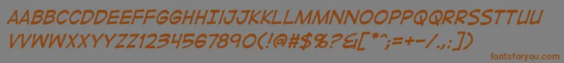 DigitalstripbbItal Font – Brown Fonts on Gray Background