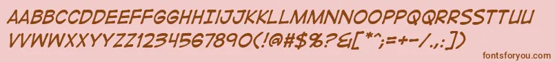 DigitalstripbbItal Font – Brown Fonts on Pink Background