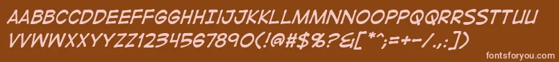 Police DigitalstripbbItal – polices roses sur fond brun