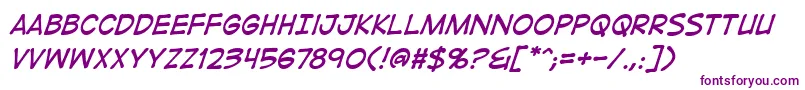 DigitalstripbbItal Font – Purple Fonts on White Background