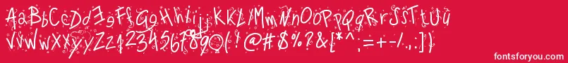 Pwhappynewyear Font – White Fonts on Red Background