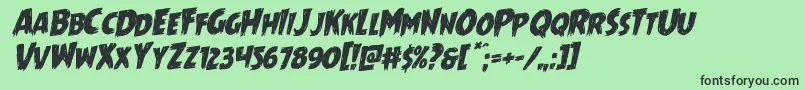 Mrsmonsterrotal Font – Black Fonts on Green Background