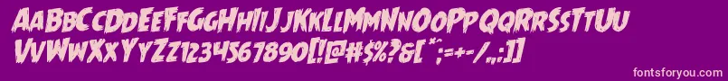 Mrsmonsterrotal Font – Pink Fonts on Purple Background