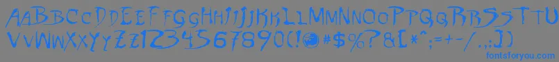 Dinobots Font – Blue Fonts on Gray Background