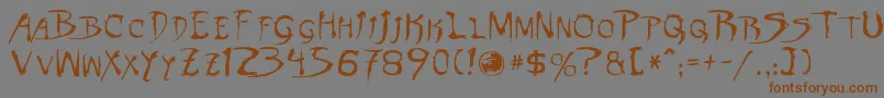 Dinobots Font – Brown Fonts on Gray Background