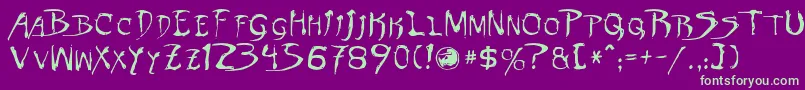 Dinobots Font – Green Fonts on Purple Background