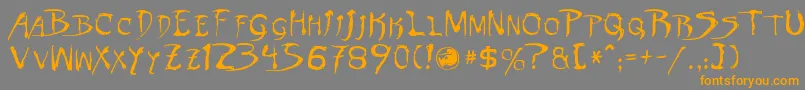 Dinobots Font – Orange Fonts on Gray Background