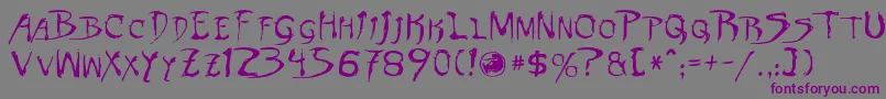 Dinobots Font – Purple Fonts on Gray Background