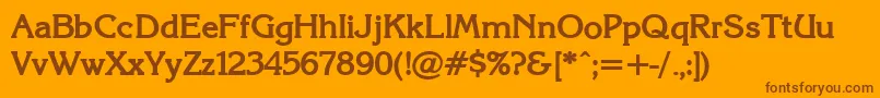 Шрифт Axckrnbd – коричневые шрифты на оранжевом фоне