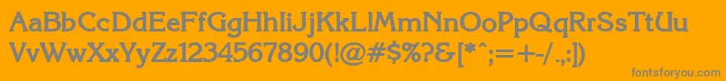 Fonte Axckrnbd – fontes cinzas em um fundo laranja