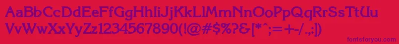 Axckrnbd Font – Purple Fonts on Red Background