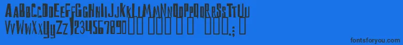 Шрифт Reckoning – чёрные шрифты на синем фоне