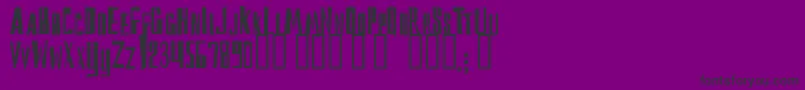 Reckoning-fontti – mustat fontit violetilla taustalla