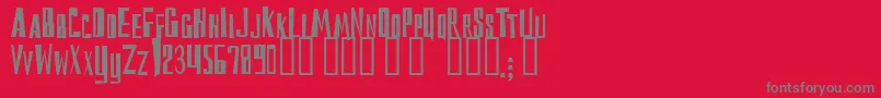 Reckoning Font – Gray Fonts on Red Background