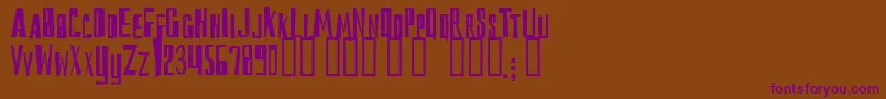 Reckoning Font – Purple Fonts on Brown Background