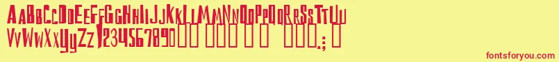 fuente Reckoning – Fuentes Rojas Sobre Fondo Amarillo