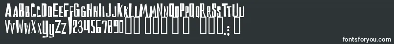 Reckoning-fontti – valkoiset fontit mustalla taustalla