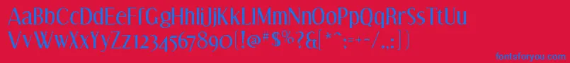 EffloresceantiqueRegular Font – Blue Fonts on Red Background